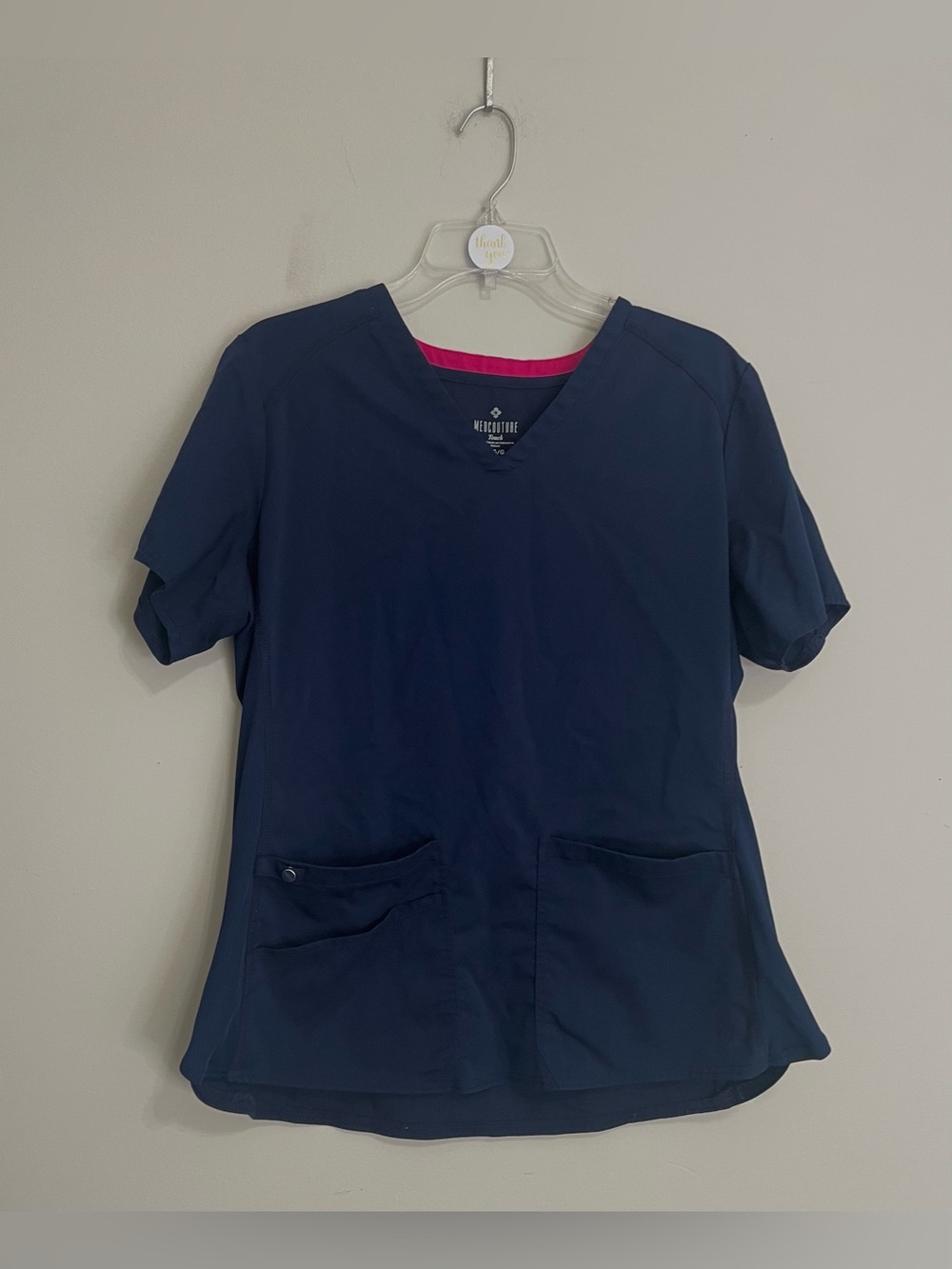Med Couture Navy Scrub Top ~ Size Large ~ Medical Staff